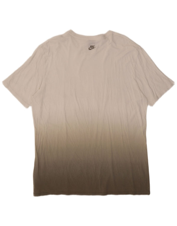 Nike Herren-T-Shirt mit Grafik, UK, Größe 45/47, XL, weiße Batik-Baumwolle