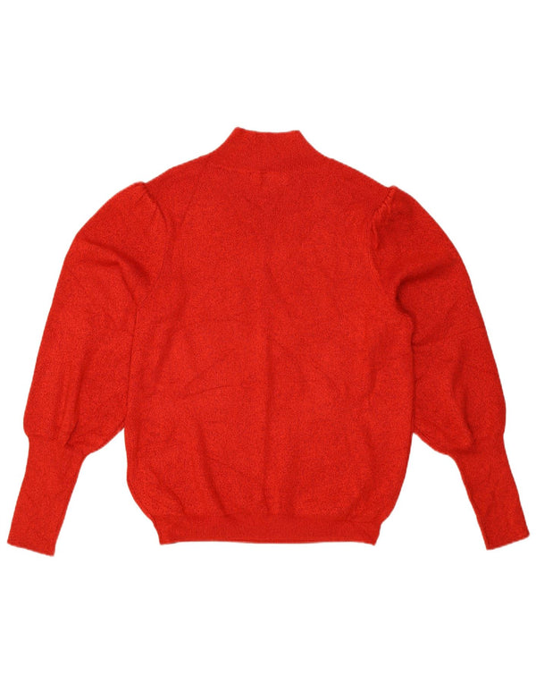 Marks & Spencer Damen Rollkragenpullover Pullover UK 12 Mittelrote Viskose