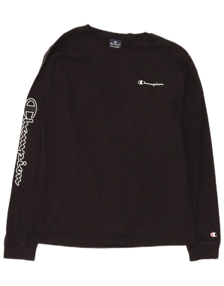 CHAMPION Langarmshirt mit Grafik für Jungen, 15–16 Jahre, 2XL, Schwarz