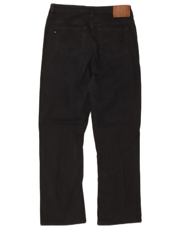 Gant Damen Straight Jeans W30 L27 Schwarze Baumwolle