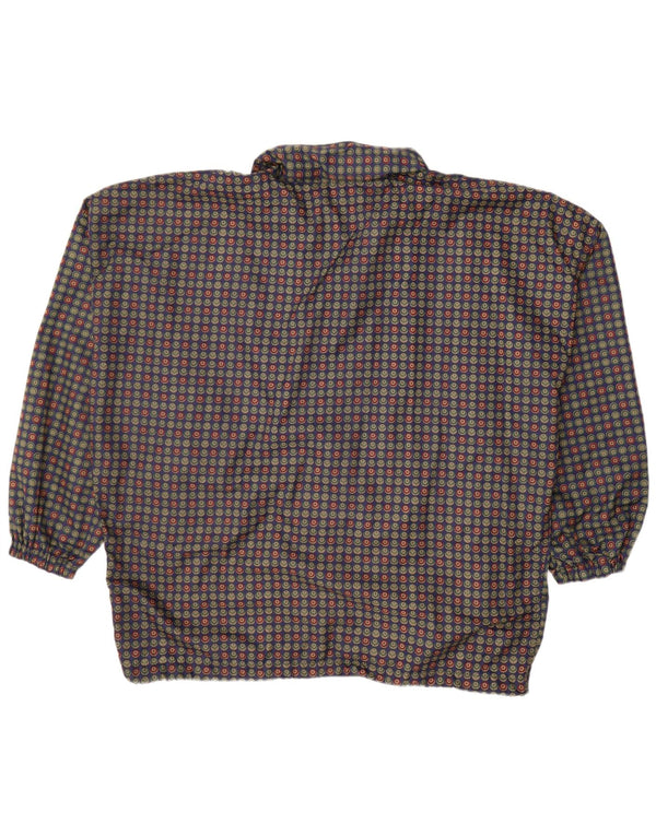 VINTAGE Herren-Bomberjacke in Übergröße, Gr. 40, groß, blau gepunktet