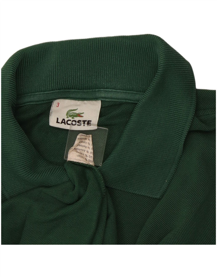 Lacoste Herren-Poloshirt, Größe 3, klein, grüne Baumwolle
