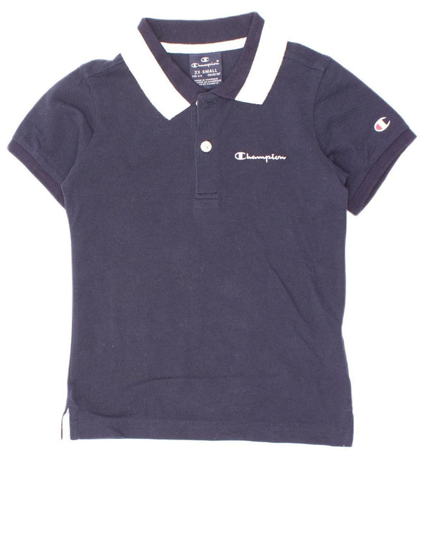 Champion Poloshirt für Jungen, 3–4 Jahre, 2XS, Marineblau, Colourblock-Baumwolle