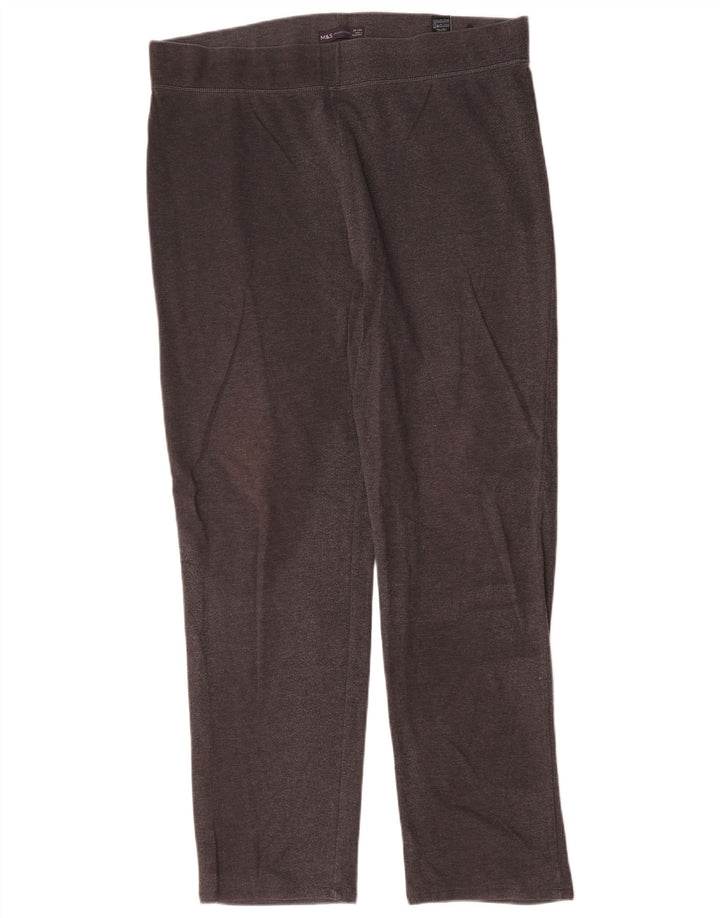 Marks & Spencer Damen Leggings UK 20 2XL Graue Baumwolle