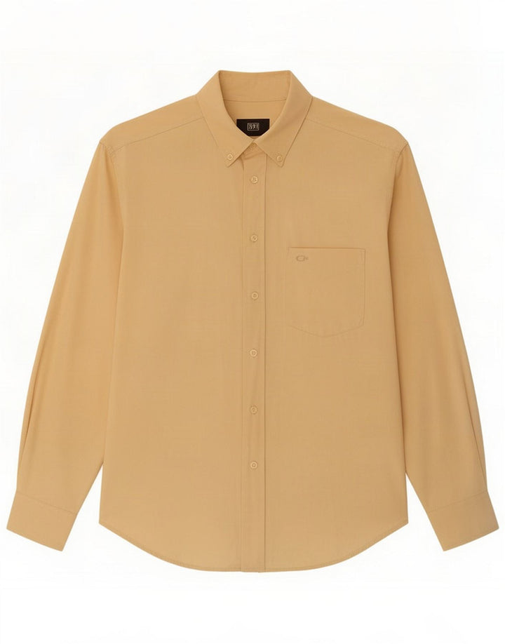 Carrera Herrenhemd Mittelbeige Baumwolle