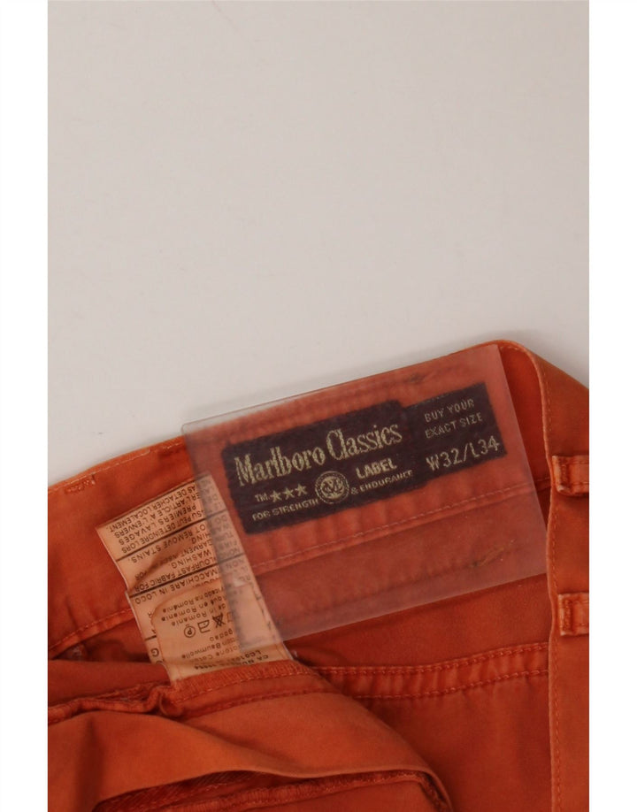 MARLBORO CLASSICS Gerade Freizeithose für Herren, W32, L28, Orange, Baumwolle
