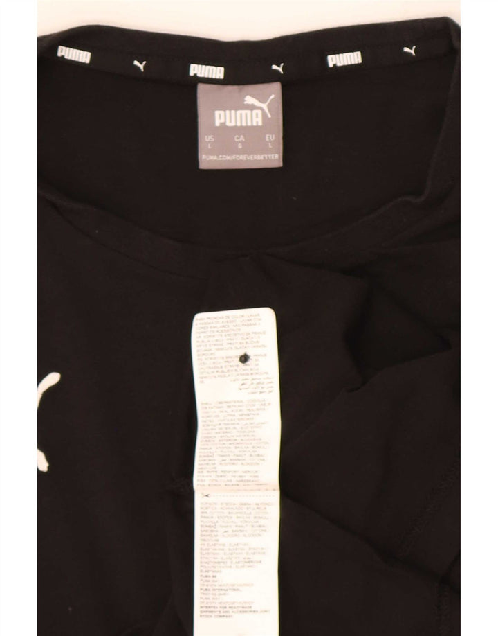 Puma Herren T-Shirt Top Large Schwarz Baumwolle