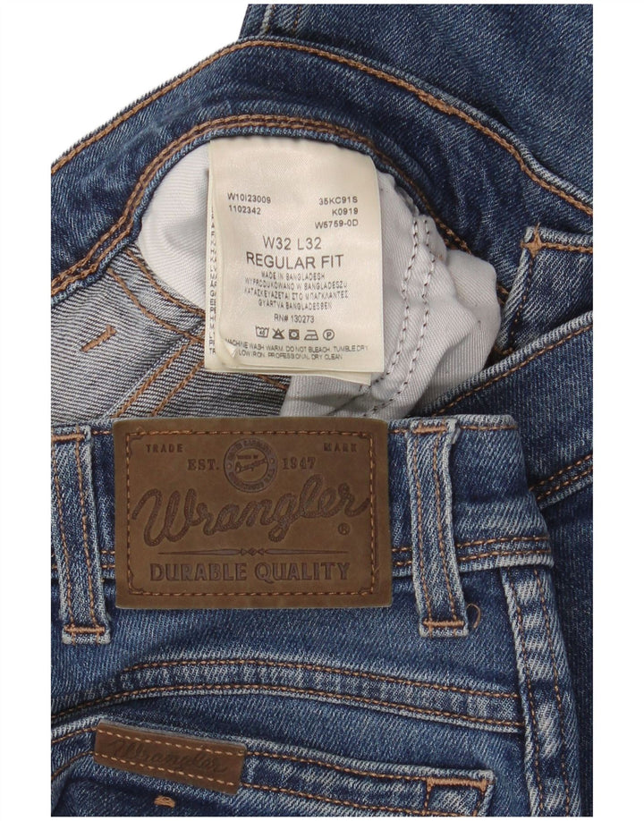 WRANGLER Herren-Jeans mit normaler Passform, gerade Passform, W32, L32, Blau, Baumwolle