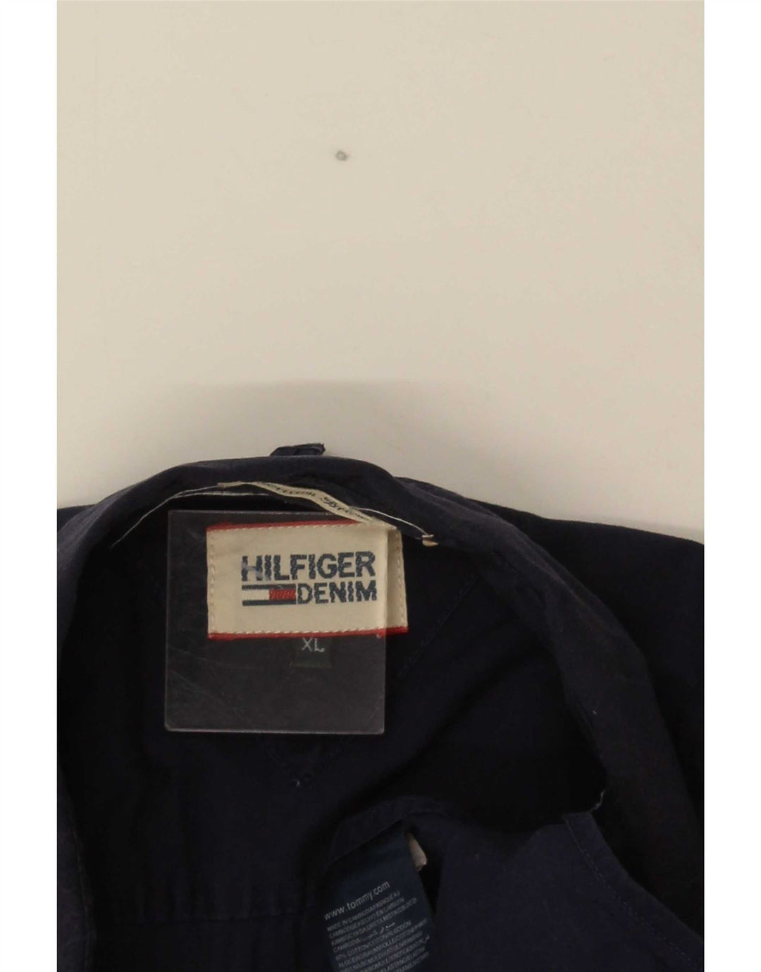 Tommy Hilfiger Herrenhemd XL Marineblau Baumwolle