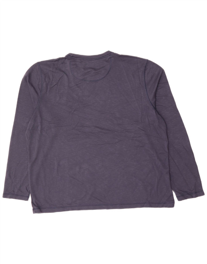 ORVIS Herren-Oberteil, langärmelig, 2XL, marineblau meliertes Viskose