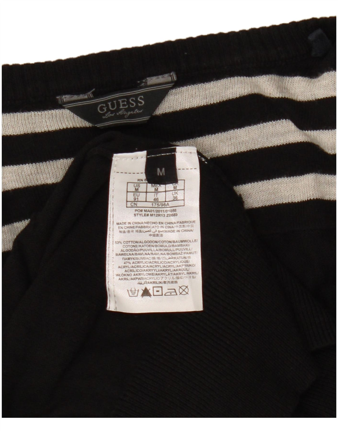Guess Damen-Strickjacke mit lockerer Passform, UK-Gr. 14, mittelschwarz, Baumwolle