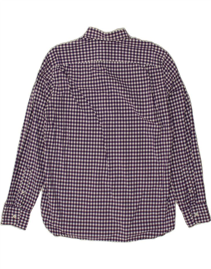 J. CREW Mens Shirt Large Purple Gingham Vintage J. Crew and Second-Hand J. Crew from Messina Hembry 