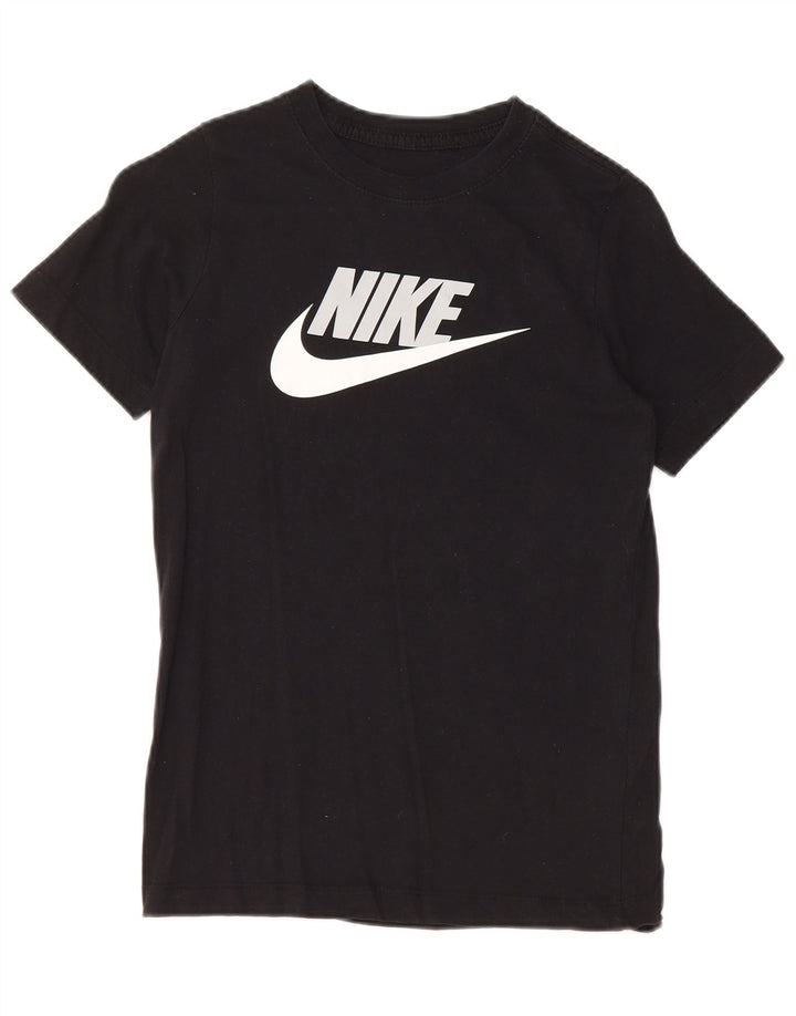 NIKE Grafik-T-Shirt für Jungen, 10–11 Jahre, mittelgroß, schwarze Baumwolle