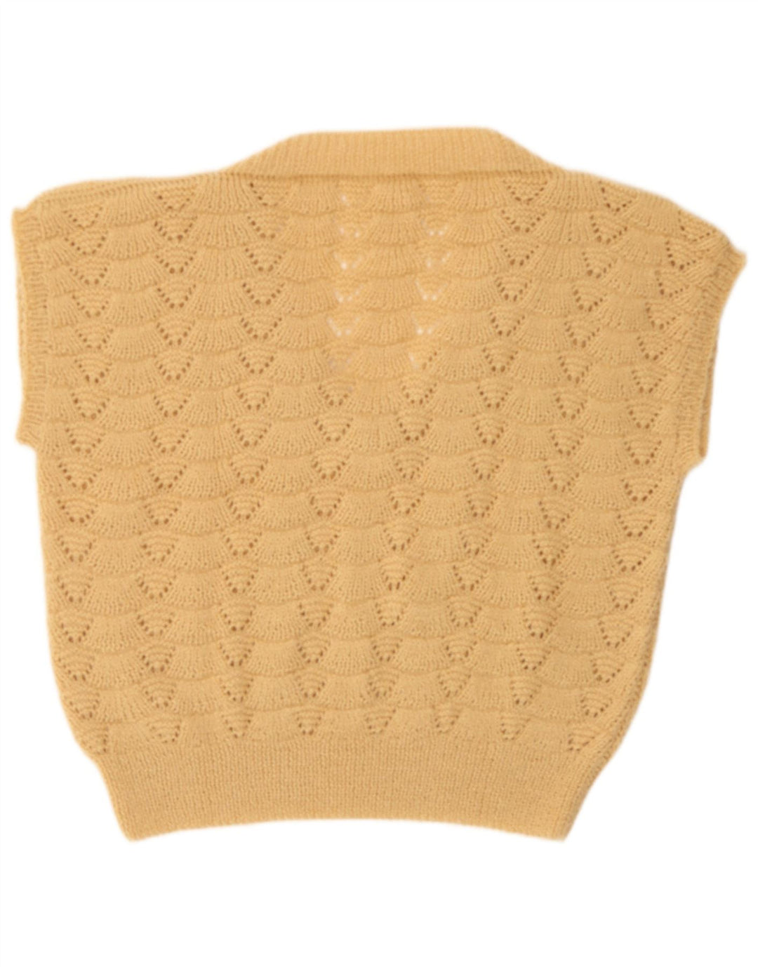 Vintage Damen Weste Tank Top UK 16 Large Beige