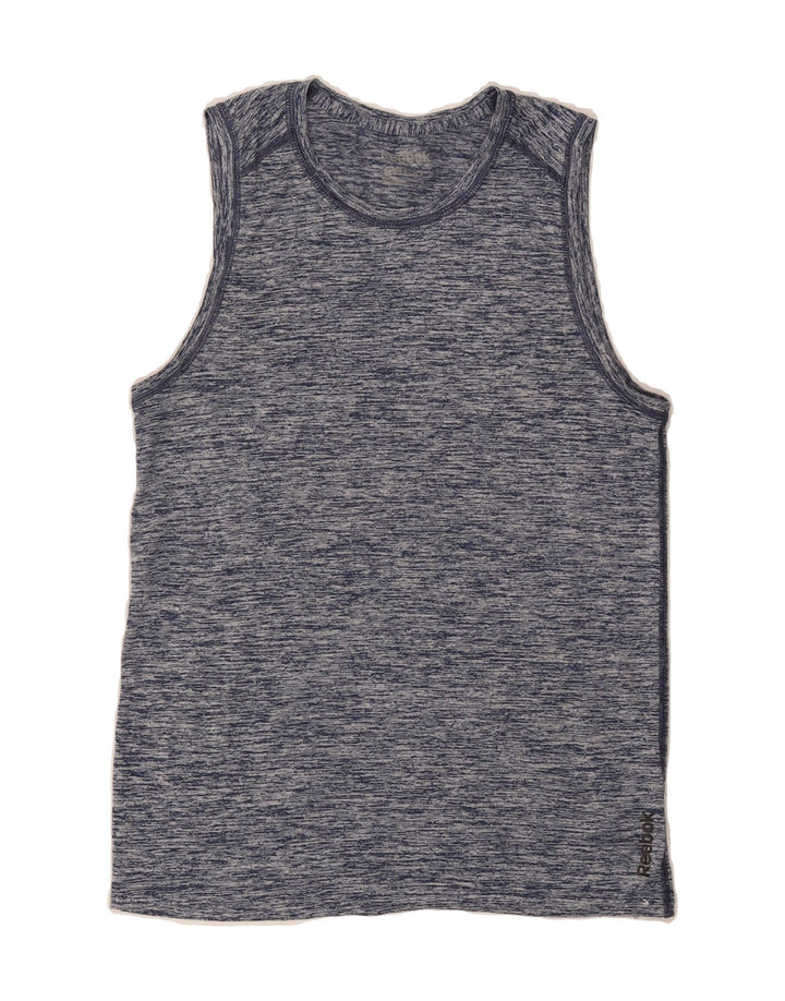 REEBOK Mens Vest Top Small Blue Polyester Vintage Reebok and Second-Hand Reebok from Messina Hembry 