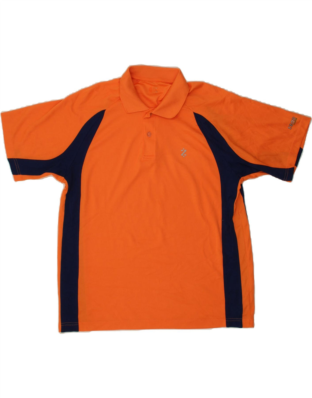 IZOD Mens Polo Shirt XL Orange Colourblock Polyester Vintage Izod and Second-Hand Izod from Messina Hembry 
