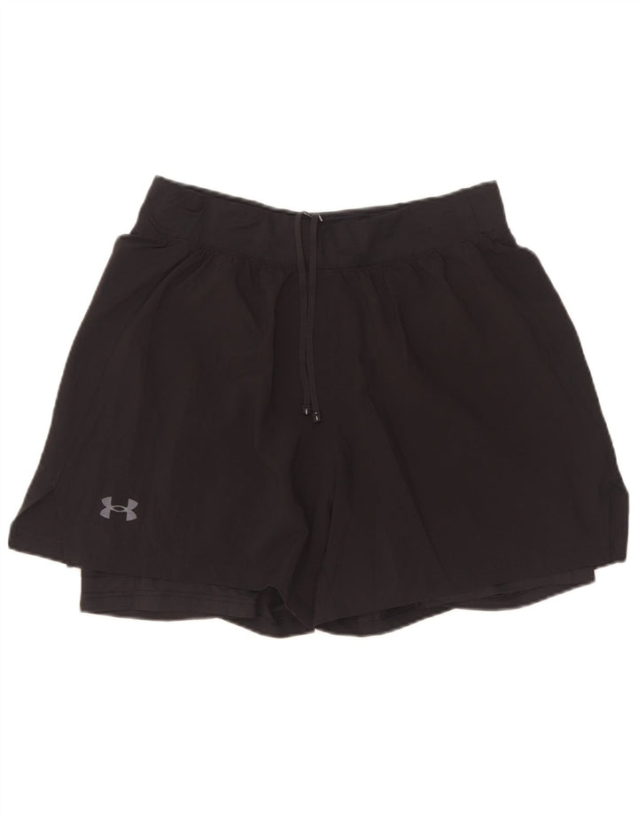 Under Armour Damen Sportshorts UK 14 Large Schwarz Polyester