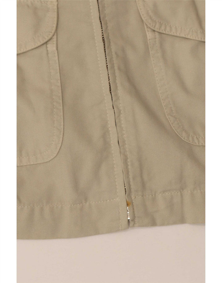 Les Copains Damen Utility-Jacke IT 46 Large Beige Baumwolle