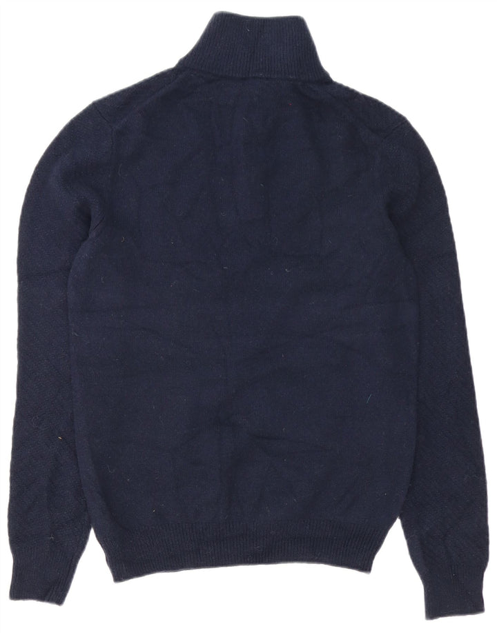 Reiss Herren-Pullover mit Reißverschluss am Hals, mittlere marineblaue Wolle