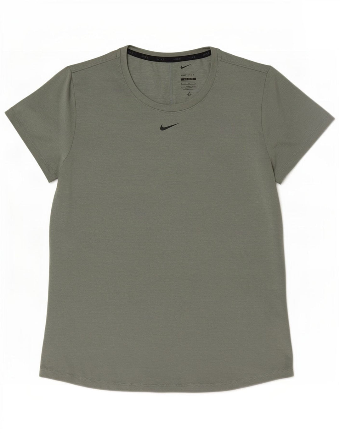 Nike Damen Dri Fit Slim T-Shirt Top UK 16 Large Grün Polyester