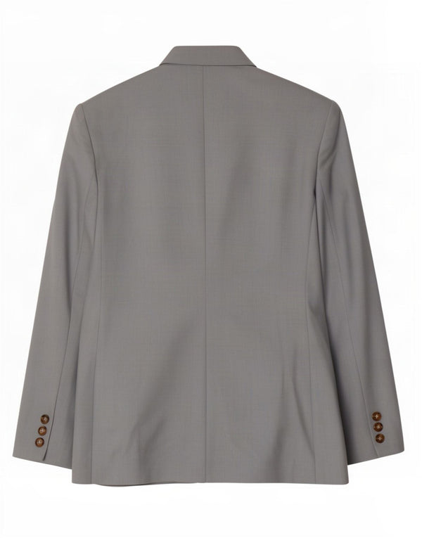 Benetton Damen-Blazer mit 2 Knöpfen, IT 42, mittelblaue Wolle