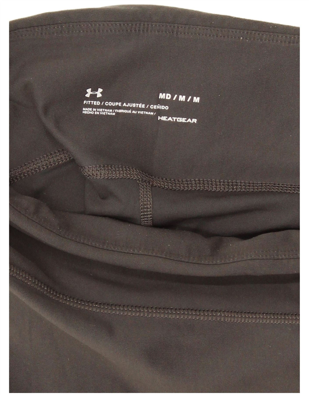 Under Armour Damen Dri Fit Crop Leggings UK 14 Mittelgrauer Farbblock