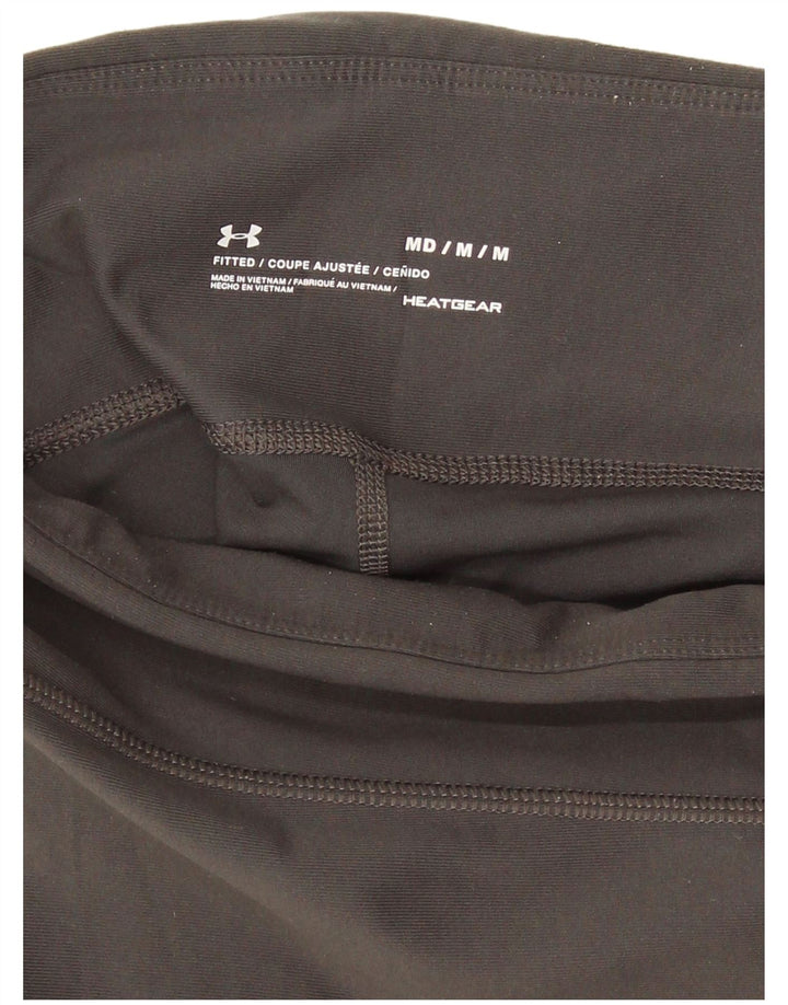 Under Armour Damen Dri Fit Crop Leggings UK 14 Mittelgrauer Farbblock