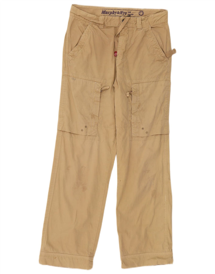 Murphy & Nye Damen Gerade Cargohose W30 L30 Beige Baumwolle