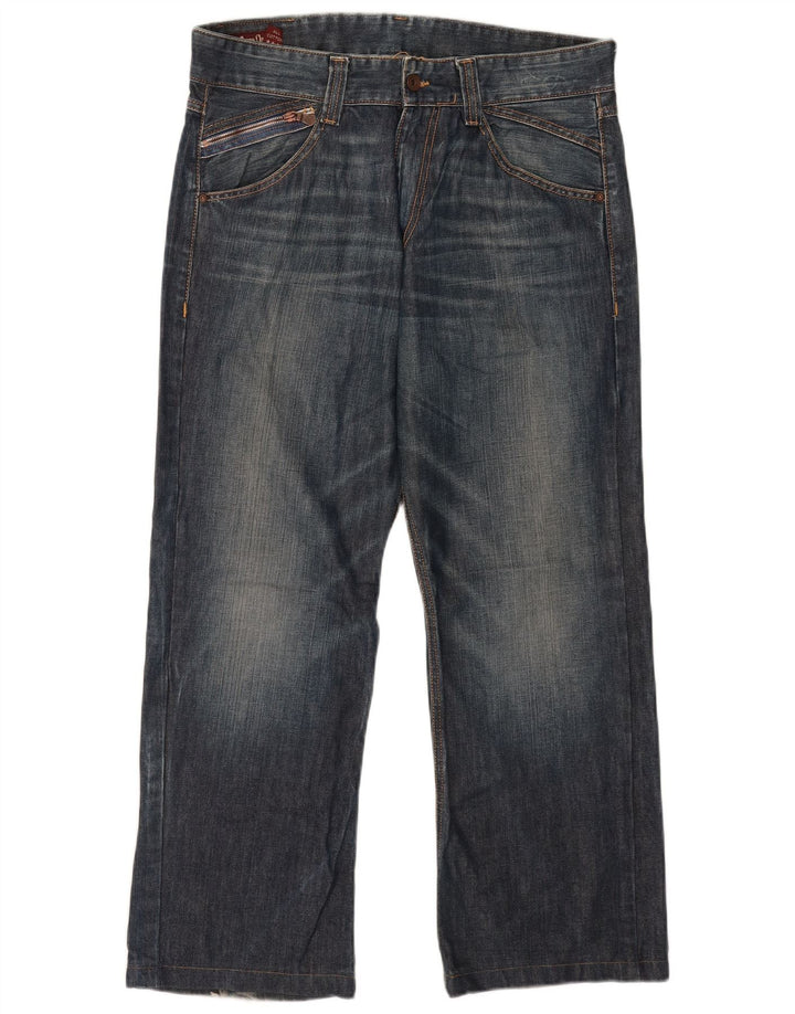 Marlboro Classics Herren Straight Jeans W32 L28 Blaue Baumwolle