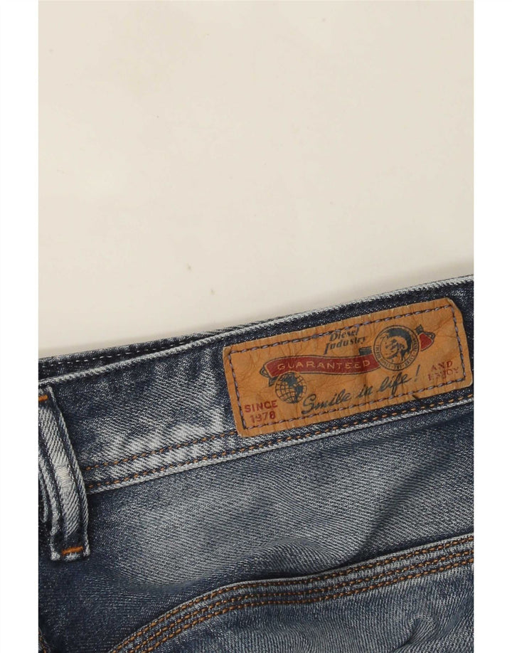 Diesel Herren Distressed Denim Shorts W29 Small Blaue Baumwolle
