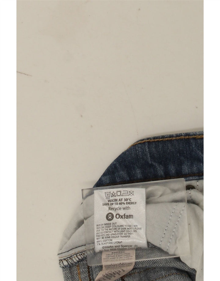 Marks & Spencer Herren Straight Jeans W32 L31 Blaue Baumwolle
