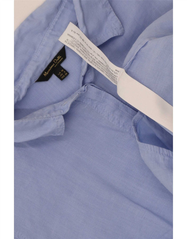 Massimo Dutti Damenhemd EU 38 Small Blaues Leinen