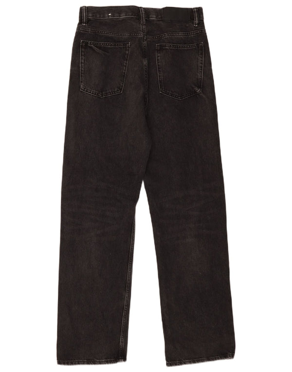 Zara Damen Straight Jeans EU 36 XS W29 L31 Graue Baumwolle