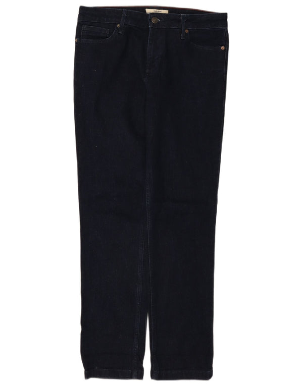 White Stuff Damen Straight Jeans UK 12 Medium W32 L30 Marineblaue Baumwolle