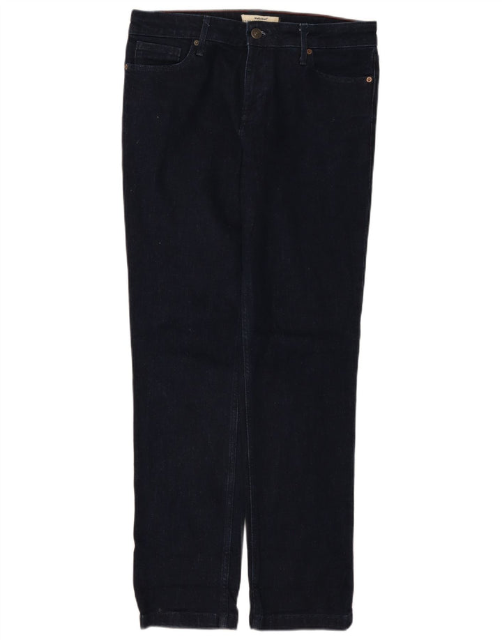 White Stuff Damen Straight Jeans UK 12 Medium W32 L30 Marineblaue Baumwolle