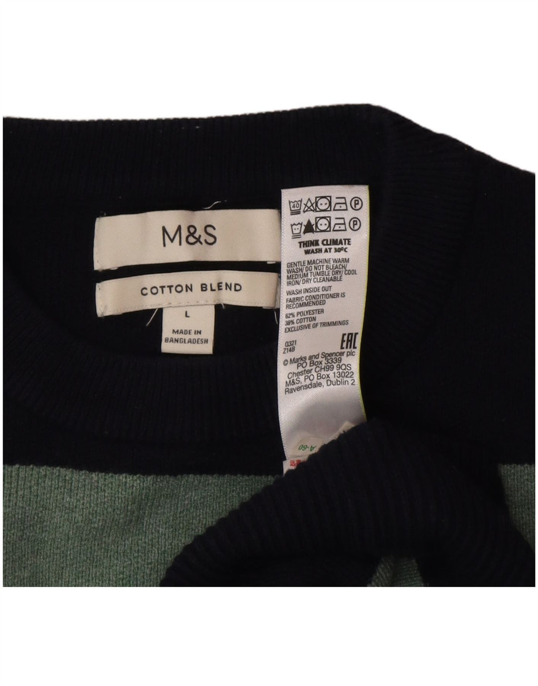 Marks & Spencer Damen-Pullover mit Rundhalsausschnitt, Gr. 40, Marineblau