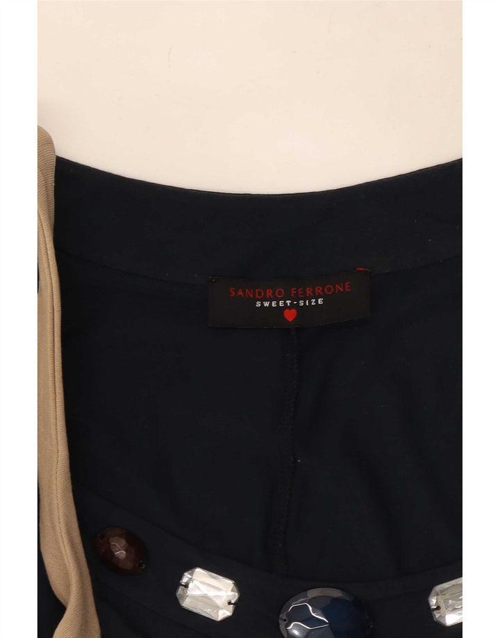 Sandro Ferrone Damen Etuikleid UK 12 Mittel Mehrfarbig Geometrisch