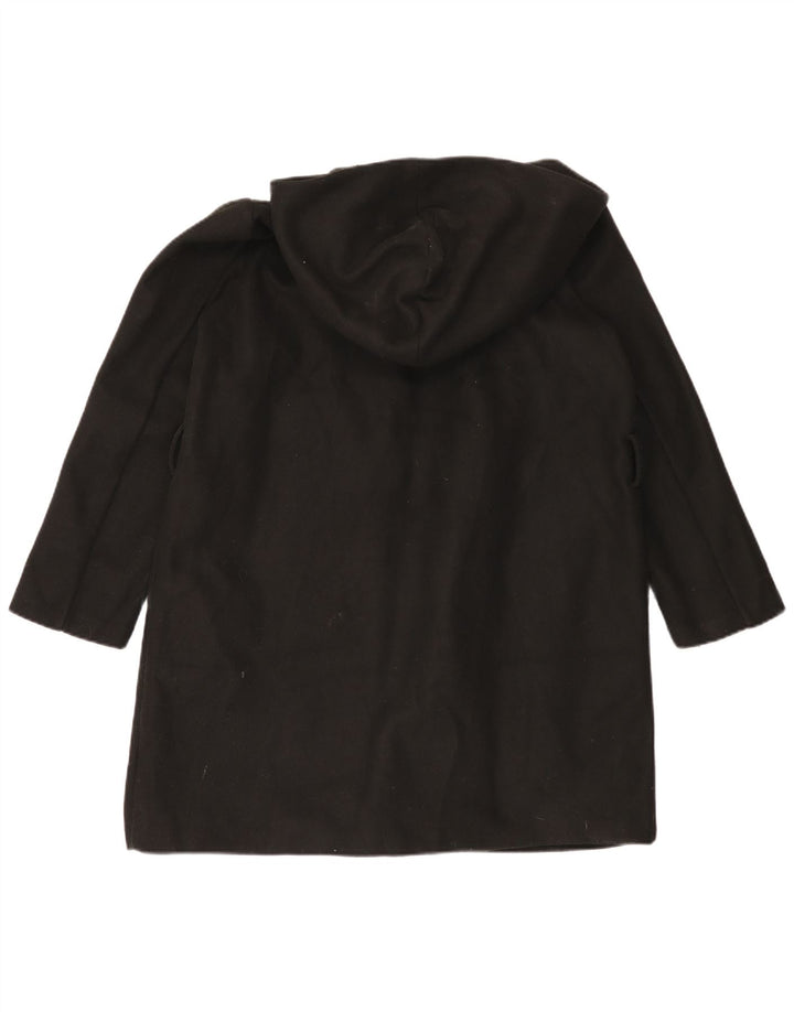 Zara Damen-Übergroßer Mantel mit Kapuze, UK 10, Größe S, Schwarz, Polyester