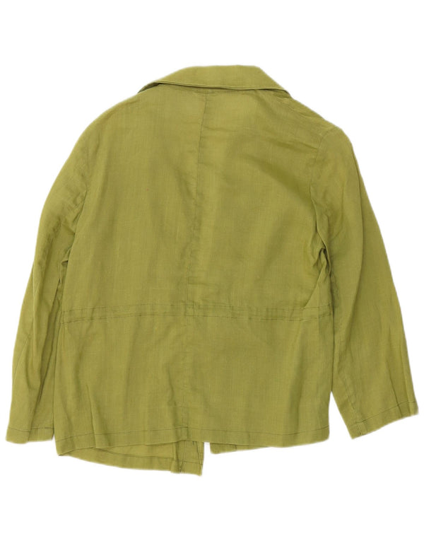 Zara Damen Blazer Jacke UK 16 Large Green Ramie