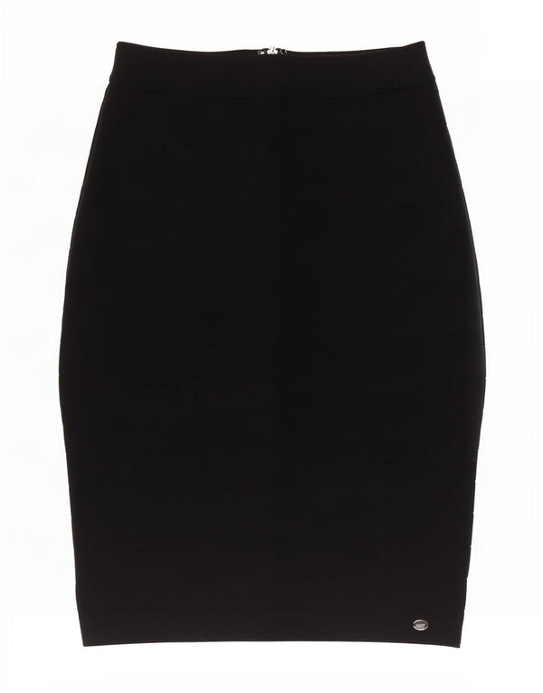 Guess Damen Bleistiftrock Small W26 Schwarz Rayon