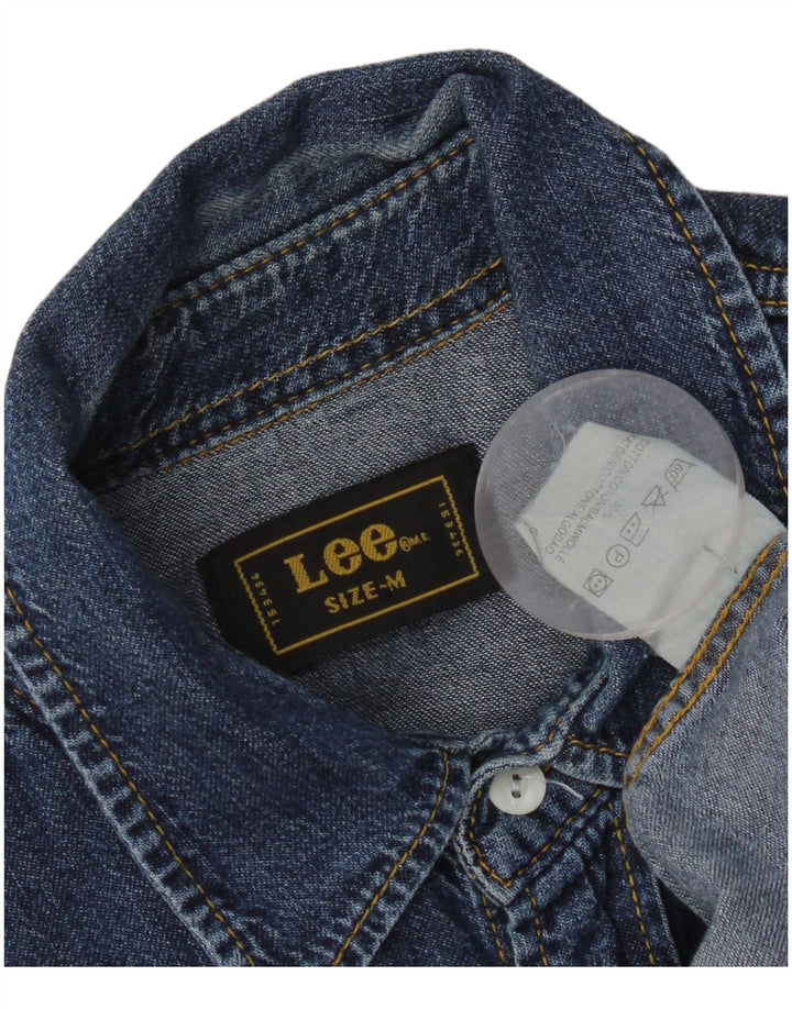 Lee Herren-Jeanshemd aus mittelblauer Baumwolle