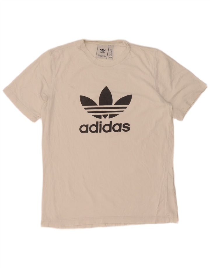 Adidas Herren Grafik T-Shirt Top Small Weiß Baumwolle