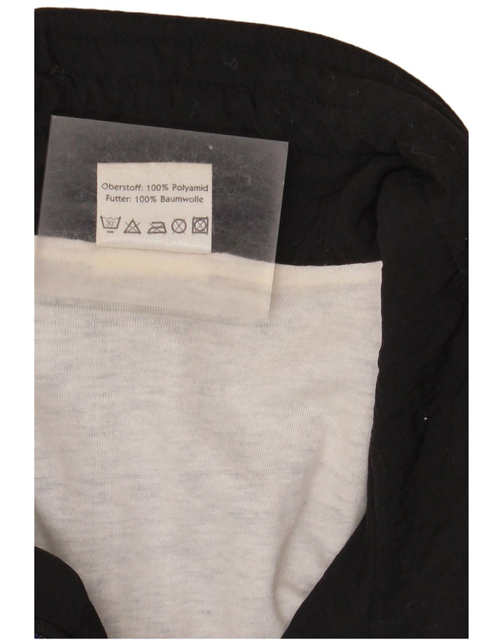 Shamp Herren-Trainingsanzug-Oberteil, Jacke, groß, schwarzes Colourblock-Polyamid