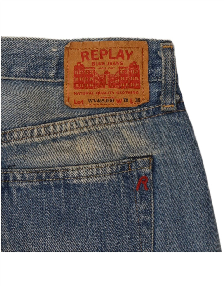 Replay Damen Bootcut-Jeans W26 L30 Blau