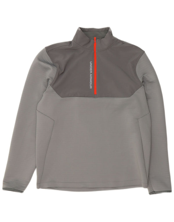 Under Armour Herren-Pullover-Trainingsanzugoberteil, groß, grau, Farbblock-Sport