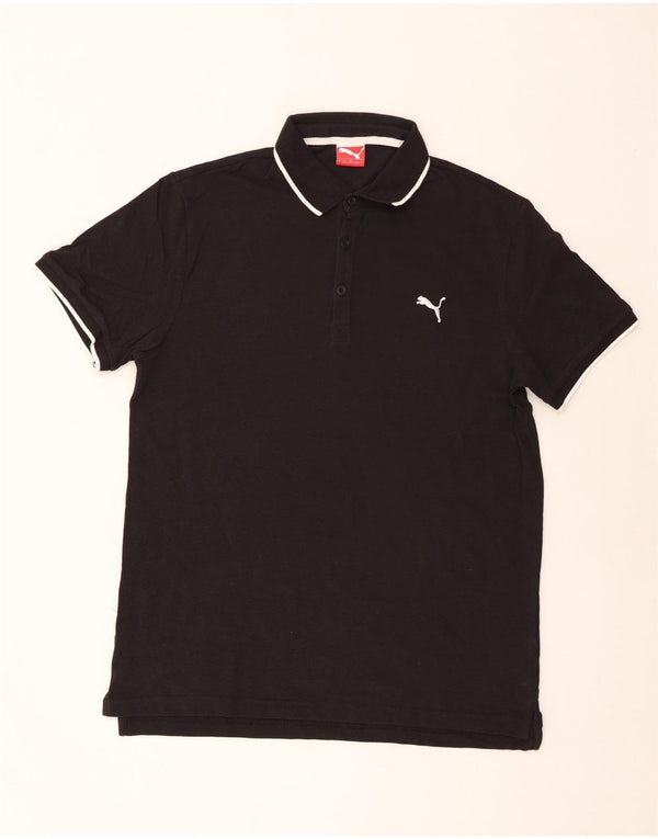Puma Herren Poloshirt Große schwarze Baumwolle