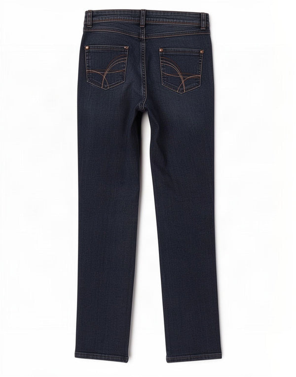 M&Co Damen Straight Jeans UK 8 Small W28 L29 Blau
