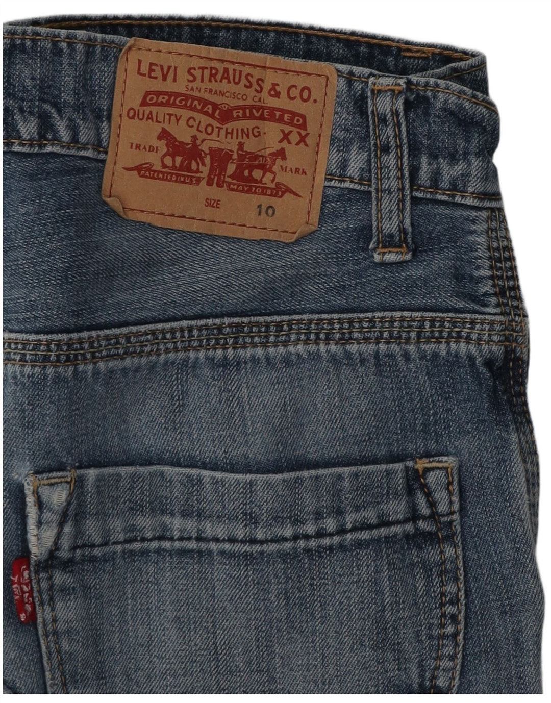 Levi's Jungen Distressed Cargo Denim Shorts 9–10 Jahre W24 Blau