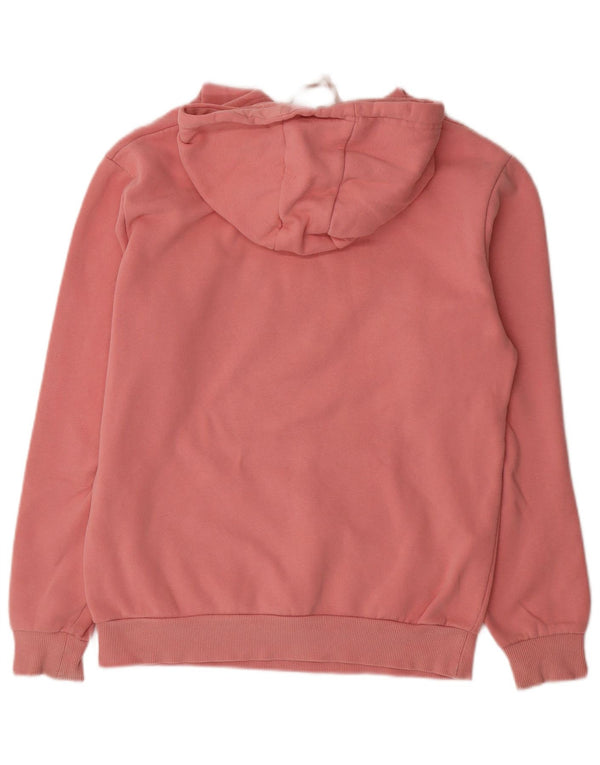 Ellesse Womens Graphic Oversized Hoodie Pullover UK 10 Small Rosa Baumwolle