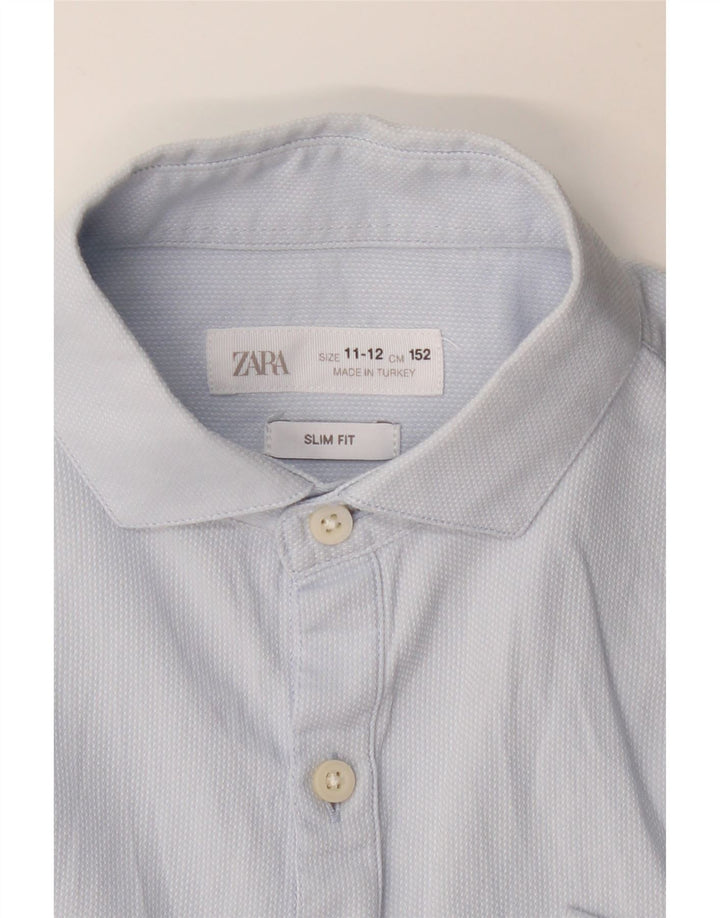 Zara Slim Fit Hemd für Jungen, 11–12 Jahre, Blau